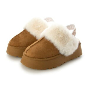 アタガール attagirl 厚底ムートンサンダル (キャメルスエード)