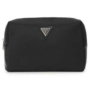 �Q�X GUESS LARGE TOP ZIP �iBLA�j