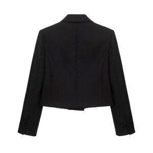 ���G�u�� LOEUVRE Half-double Crop Jacket - 01 �iBLACK�j