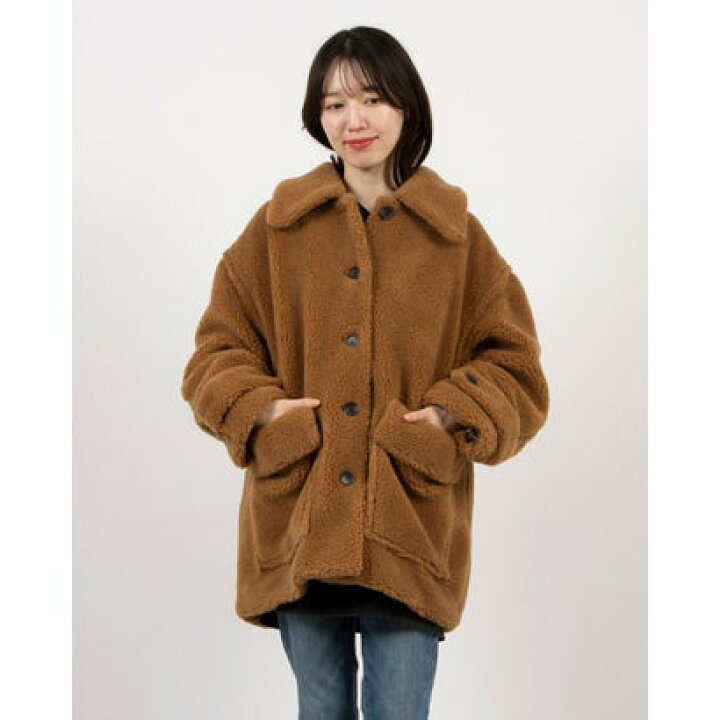 楽天市場】クラネ CLANE RIDGE POCKET BOA OVER COAT （BEIGE  