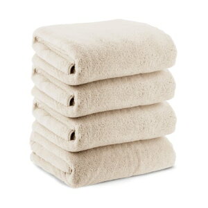 リバランス REBALANCE Mofuwa マイクロファイバー バスタオル 4枚セット タオルセット 110 x 50 ギフト まとめ買い (ナチュラルベージュ)