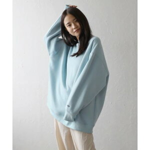 �{���W���[���T�K�� BONJOUR SAGAN sleeve EN logo wool lining sweat / ���N��EN���S�h�J�X�E�F�b�g �iLIGHT-BLUE�j