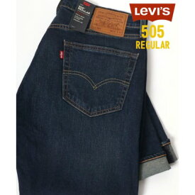リーバイス LEVI'S PREMIUM 505 BIG”E” REGULAR FIT ストレッチデニム レギュラーストレート ジーンズ メンズ ボトムス （ダークインディゴブルー）