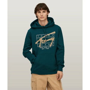 トミー ヒルフィガー TOMMY HILFIGER レギュラースプレーフーディー (グリーン)