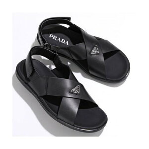 �v���_ PRADA PRADA �N���X�N���X�T���_�� 2X3121 3LEM �iF0002/NERO-�u���b�N�j