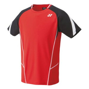 ヨネックス YONEX ヨネックス YONEX テニス ユニゲームシャツ 半袖 トップス ベリークールドライ UVカット 吸汗速乾 制電 パワースリーブ 試合 ゲーム (596 フレイムレッド)