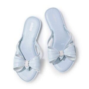 �����b�T melissa MELISSA FLIP FLOP SLIM V AD �iBLUE/GLITTER BLUE�j