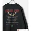 トムトジェリー TOM and JERRY ヴィンテージライク ピグメント風 フロント/バックプリント 裏起毛 オーバーサイズ スウェット レディース メンズ トレーナー （ブラック系その他5）