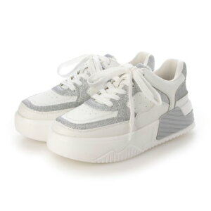 アタガール attagirl 厚底レースアップスニーカー (シルバーグリッター)