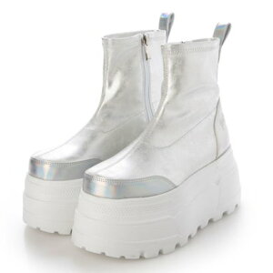 ヨースケ YOSUKE 厚底ショートブーツ (シルバーコンビ)