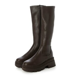 アタガール attagirl 厚底タンクソールロングブーツ (ダークブラウンスムース)