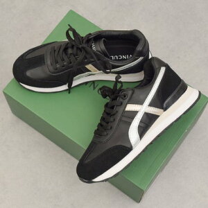 ウィンクルム VINCULUM スエードコンビクラシックスニーカー (ブラック)