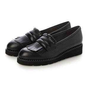 タラントン バイ ダイアナ TALANTON by DIANA キルトタン押渕スタッズ厚底ローファー (黒カーフ)