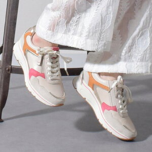 タマリス Tamaris サイドジップコンビスニーカー (ピンクコンビ)