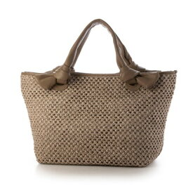 アルマトヌッティ ALMA TONUTTI レザーハンドルメッシュバッグ （ベージュコンビ）