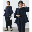 ルイルエブティック RUIRUE BOUTIQUE ストレッチ ｜ ノーカラー ツイード ペプラム パンツスーツ ｜ 入学式 卒業式 卒園式 入園式 セレモニー フォーマル オフィスカジュアル 美脚 ママスーツ セ