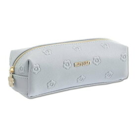 マリークワント MARY QUANT シンプルエンボスデイジースクエアペンケース （ライトブルー）