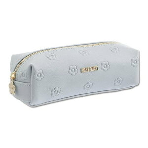 マリークワント MARY QUANT シンプルエンボスデイジースクエアペンケース (ライトブルー)