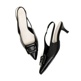 ラウナレア Launa lea 【25SS】5cmバックルスリングバックパンプス(0591) （ブラック）