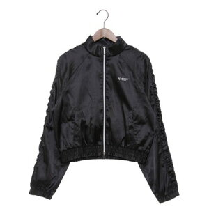 ノルディ NERDY W'S SATIN TRACK TOP (BLACK) サテンバイカートラックトップ(ブラック)