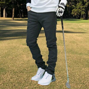 トップイズム TopIsm ゴルフパンツ メンズ 裏起毛 暖か チノパン スキニーパンツ あったか 極上ストレッチ 防寒 ウエストゴム スリム YKK イージーパンツ 秋冬 (8-チャコール)