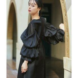 ルイルエブティック RUIRUE BOUTIQUE オケージョンドレス 結婚式 ｜ ボリューム ブラウジングスリーブ ＆ フレアワンピース ドレス ｜ 二次会 披露宴 美脚 ワンピース お呼ばれドレス パーティ