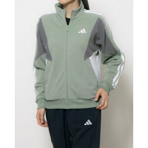 アディダス adidas レディース 長袖ジャージジャケット W TEAM トラックトップ JN9994 (シルバーグリーン)