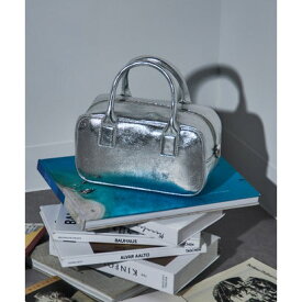 メゾンブリーズレヴール MAISON BREEZE reveur square mini boston bag PUレザースクエアミニボストン ショルダー付き （シルバー）