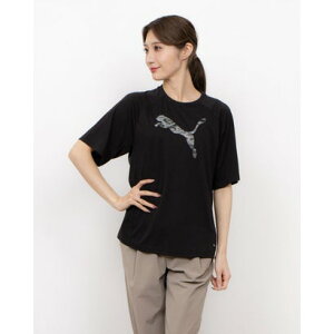 プーマ PUMA レディース フィットネス 半袖Tシャツ EVOSTRIPE Tシャツ_ 687739 (PUMA Black)
