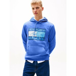 トミー ヒルフィガー TOMMY HILFIGER レギュラーフラッグツイストパーカー (ブルー)
