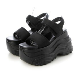 デメテル DEMETER 厚底 2段ボリュームソール ベルクロ スポーツサンダル （ブラック）