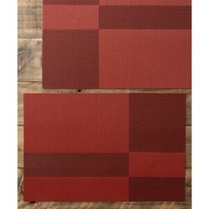 ジュビリー Jubilee 【2枚セット】 北欧デザイン PVC 撥水 ランチョンマット (レッド系その他2)