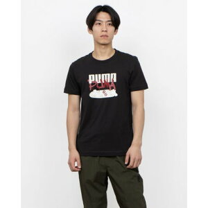 プーマ PUMA メンズ 半袖Tシャツ SS コットン グラフィック Tシャツ_ 691667 (PUMA BLACK)