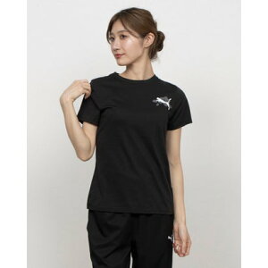 プーマ PUMA レディース 半袖機能Tシャツ GRAPHICS TRAIN CONCEPT Tシャツ_ 527347 (PUMA Black)