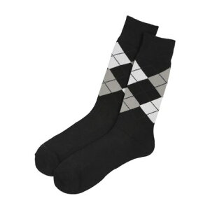 ティゴラ TIGORA メンズ ゴルフ ソックス アーガイル レギュラーソックス IG-1K1303RG (ホワイト)