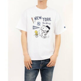 メジャーリーグベースボール MLB MLB PEANUTS オリジナルデザイン Tシャツ （ホワイトB）