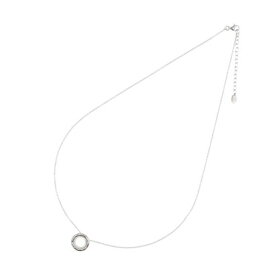 アガタ パリ AGATHA PARIS 19AW、C、45th、ネックレス、ロゴサークル、CZ （クリスタル／シルバー）