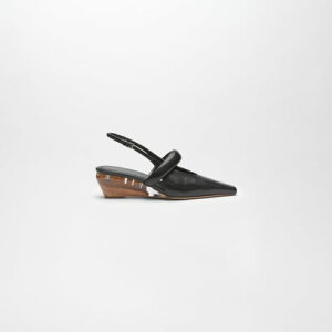FLORA LEATHER MULES �iBlack�j