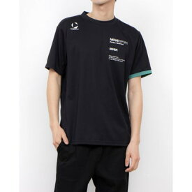 デサント DESCENTE メンズ 半袖機能Tシャツ 半袖シャツ(片袖切替) ST5SHTA6MB （ブラック）