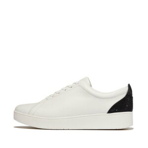 tBbgtbv fitflop tBbgtbv fitflop RALLY CRYSTAL-BACKTAB LEATHER SNEAKERS iBlackj