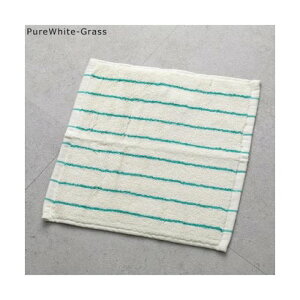 �{���O�X�^ BONGUSTA BONGUSTA �n���h�^�I�� NARAM WASH CLOTH 30×30 �iPureWhite-Grass�j