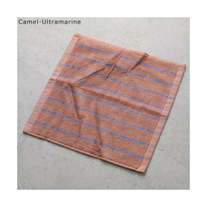 �{���O�X�^ BONGUSTA BONGUSTA �n���h�^�I�� NARAM WASH CLOTH 30×30 �iCamel-Ultramarine�j