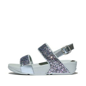 フィットフロップ fitflop fitflop フィットフロップ LULU MULTI-TONAL GLITTER BACK-STRAP SANDALS （Quiet Blue）