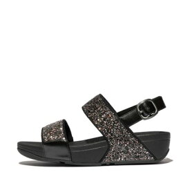フィットフロップ fitflop fitflop フィットフロップ LULU MULTI-TONAL GLITTER BACK-STRAP SANDALS （Black Multi）