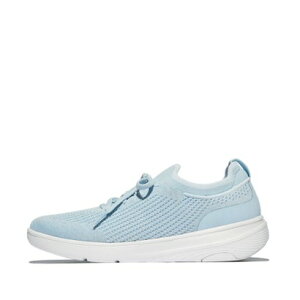 tBbgtbv fitflop fitflop tBbgtbv SUPER-Q KNIT SLIP-ON LACED SNEAKERS iSky Bluej