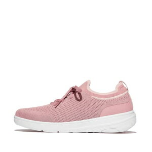 tBbgtbv fitflop fitflop tBbgtbv SUPER-Q KNIT SLIP-ON LACED SNEAKERS iSoft Blushj