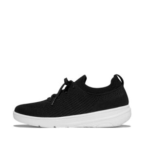 tBbgtbv fitflop fitflop tBbgtbv SUPER-Q KNIT SLIP-ON LACED SNEAKERS iBlackj