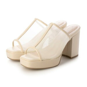 アタガール attagirl 厚底チュールミュールサンダル (アイボリーチュール)