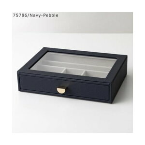 X^bJ[Y STACKERS STACKERS WG[P[X Classic Glass Lid Drawer i75786/Navy-Pebblej