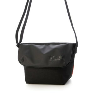 �}���n�b�^���|�[�e�[�W Manhattan Portage Nylon Messenger Bag Back Pocket W/ Divider Magnet VEG Leather 600D Hydrophobic �iBlack�j
